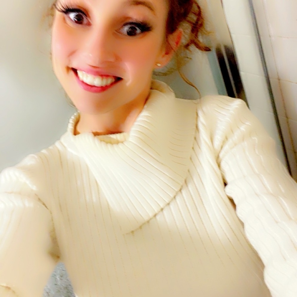 Cream Cowl Neck Sweater with Cozy Knit - Picture 4 of 16